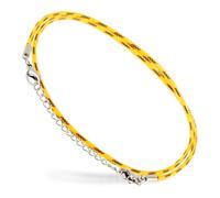Motti Way Cavigliera Donna Acciaio Inossidabile, Cavigliera In Corda Nautica Giallo Resistente All'acqua, Cavigliera Donna Gioiello, Cavigliera Surfer Unisex, Bracciale Corda Caviglia Estate