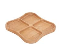 Mottinox Antipastiera 4 scomparti in Legno Faggio, Antipasti e Aperitivi, Dimensioni: 29.5 x 29.5 x 3h cm