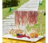 Mottinox - Vassoio Per Aperitivo in 100% Legno Di Faggio, Appendi Prosciutto, Smontabile, 37x49x27
