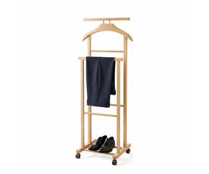 Mottiwood Indossatore Doppio con Appendi Pantalone, Appendiabiti Da Camera, 100%