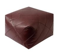 MOTTK Copertura per pouf ottomana non imbottita, morbida e fatta a mano, quadrata, per sedia, organizer per la casa (viola rosso, 47 x 47 x 30 cm)