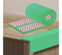 MOTTK Cuscino da parete anti collisione per bambini, spessore 1,2 cm, imbottito, fai da te, pannelli staccabili e attaccabili per camera da letto, tatami, cameretta dei bambini, 200 x 15/20 cm (verde