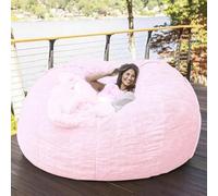 MOTTK Fodera per poltrona sacco (senza imbottitura), per adulti e bambini, oversize, soffice e soffice, per divano, per l'inverno, grande, per soggiorno e camera da letto (rosa, 1,8 m)