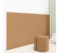 MOTTK Pannelli da parete autoadesivi, imbottitura anti-collisione per bambini, cuscino imbottito da parete per camera da letto, cameretta dei bambini, testiera 200 x 20 cm (caffè)