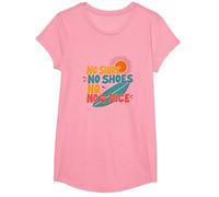 Motto: Niente Camicia, Niente Scarpe, Niente Dadi, Surfista, Amante della Spiaggia Maglietta, Ragazze, Rosa, M