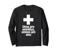 Motto Svizzero Unus PRO Omnibus Omnes PRO Uno Maglia a Manica