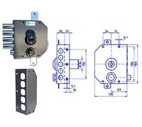 SERRATURA MOTTURA 20.530 SINISTRA SENZA ASTE VERN.