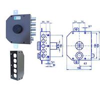 Serratura legno applicare 30631 mottura c.pompa m4 tripl+scr + pomolo e.mm 63 sx