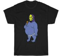 Motu Skeletor T-Shirt Shirt He-Man Men Round Neck Clothing Black L