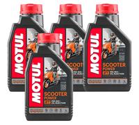 Motul 4 litri Olio Scooter Power 2T Lubrificante miscela 100% Sintetico Antifumo