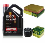 Motul 5 L 5W-30 olio motore + + Mann per Kia Carens III Un 1.6