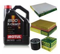 Motul 5 L 5W-30 olio motore + Mann per Kia Carens III Un 1.6 CVVT