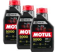 MOTUL 5000 10W40 4T 3L Olio Moto Semisintetico NGEN Core HC-TECH JASO MA2 API SN