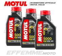 MOTUL 5000 10W40 MA2 SEMI-SINTETICO 3 Litri olio motore 4T Moto Quad Atv Scooter