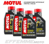 MOTUL 5000 10W40 MA2 SEMI-SINTETICO 4 Litri olio motore 4T Moto Quad Atv Scooter