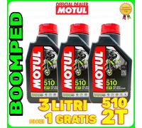 MOTUL 510 OLIO MISCELA 3 LITRI SEMISINTETICO ANTIFUMO OFFERTA NUOVO 2T 03MO10