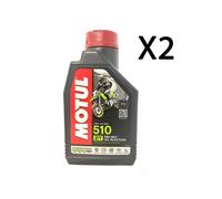 Motul 510 Olio Miscela moto 2T Scooter 100% Synt Technosynthese anti-fumo 2 LT