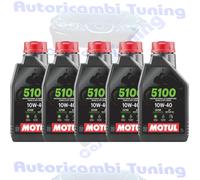 Motul 5100 10W40 Technosynthese Ester Jaso MA2 T903 Olio Motore moto 5 Litri