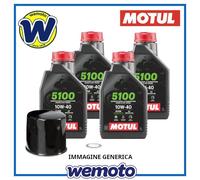 MOTUL 5100 Kit tagliando Olio e Filtro per Kawasaki ZX 10R (ZX 1000 C) 2004 2005