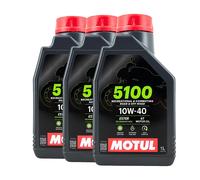 MOTUL 5100 SAE 10W-40 4T Olio Moto Jaso MA2, Api Sm, Api Sl, 3x1 Litro