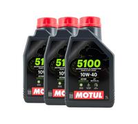 MOTUL 5100 SAE 10W-40 4T Olio Moto Jaso MA2, Api Sm, Api Sl, 3x1 Litro