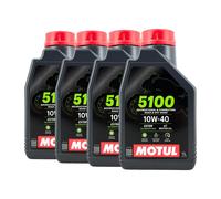 MOTUL 5100 SAE 10W-40 4T Olio Moto Jaso MA2, Api Sm, Api Sl, 4x1 Litro
