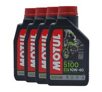MOTUL 5100 SAE 10W-40 4T Olio Moto Jaso MA2, Api Sm, Api Sl, 4x1 Litro
