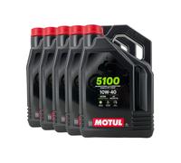 MOTUL 5100 SAE 10W-40 4T Olio Moto Jaso MA2, Api Sm, Api Sl, 5x4 Litro