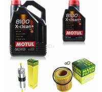 MOTUL 6 L 5W-30 OLIO MOTORE + MANN-FILTER Per BMW 1Er Coupe E82 125I 135I X3 F25
