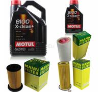 MOTUL 6 L 5W-30 OLIO MOTORE + MANN-FILTER Per BMW 3er Touring E46 318d Compact