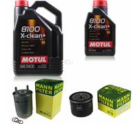 MOTUL 6L 5W-30 OLIO MOTORE+ MANN-FILTER per Suzuki Grand Vitara II JT TE TD 1.9