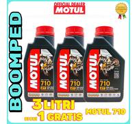 Motul 710 2T Olio 100% Sintetico per Miscela Moto Scooter 2 tempi 3 LT 03MO01