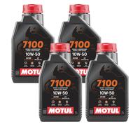 Motul 7100 4T 10W-50 4L Olio Motore 100% Sintetico per Moto ad Alte Prestazioni