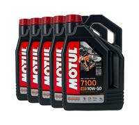 MOTUL 7100 SAE 10W-50 4T Olio Moto Api Sp, Jaso MA2, 5x4 Litro
