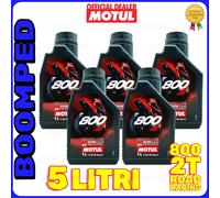 MOTUL 800 ROAD RACING OLIO MISCELA MOTO SCOOTER 2 TEMPI USO GARA 5 LITRI 05MO09