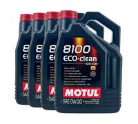 MOTUL 8100 Eco-Clean SAE 0W-20 Olio Motore BMW LL-17 Fe MB 229.72,4x5 Litro