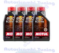Motul 8100 ECO-Lite 0W20 Olio Motore Benzina Tagliando Auto Sintetico - 4 Litri