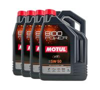 MOTUL 8100 Power 5W-50 Olio Motore Semisintetico, 4x5 L