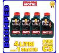 MOTUL 8100 X-CLEAN+ 4 LITRI Olio motore auto 5W-30 VW GOLF VI (5K1) C3 04MO42