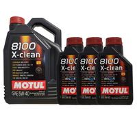 Motul 8100 X-Clean 5W-40 5 + 3 Litri Opel GM Dexos2 MB 229.51 Olio Motore