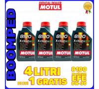 MOTUL 8100 X-CLEAN+ EFE 0W-30 OLIO AUTO VW 504 507 00 C30 MS-11106 4 LT 04MO34
