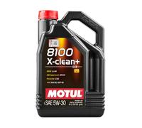 Motul 8100 X-Clean+ Olio 5W30 5L, Nero