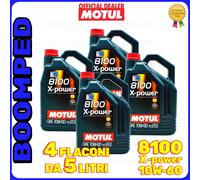 Motul 8100 X-Power 10W60 OLIO MOTORE AUTO RACING SP A3/B4 20 litri 04MO82