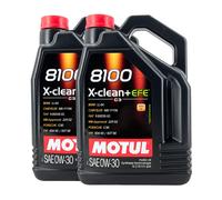 MOTUL 8100 x-Pulire + Efe SAE 0W-30 Olio Motore VW 504 00, VW 507 00, 2x5 Litro