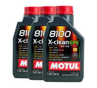 MOTUL 8100 x-Pulire Efe SAE 5W-30 Olio Motore Opel OV0401547-G30, 3x1 Litro