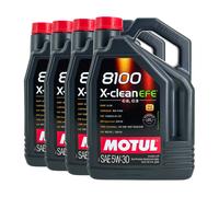 MOTUL 8100 x-Pulire Efe SAE 5W-30 Olio Motore Opel OV0401547-G30, 4x5 Litro