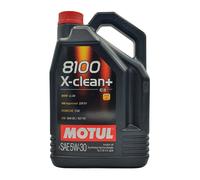 MOTUL 8100 x-Pulire + SAE 5W-30 Olio Motore Porsche C30, VW 504 00, 5 Litro