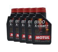 MOTUL 8100 x-Pulire + SAE 5W-30 Olio Motore Porsche C30, VW 504 00, 5x1 Litro
