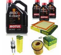 MOTUL 8L 5W-30 Olio Motore + MANN-FILTER Per BMW Cabriolet E88 135I E93 335I E82