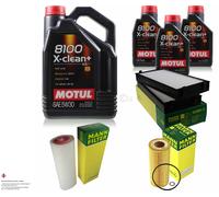 Motul 8L 5W-30 olio motore + Mann per BMW X6 E71 E72 xDrive30d 30d X5 E70 3.0 D
